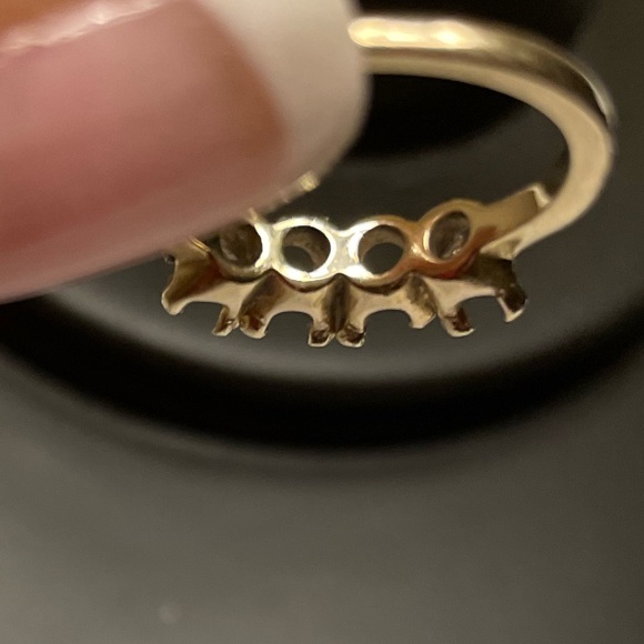 Solid 14k gold 4diamond SETTING only. - Picture 7 of 7